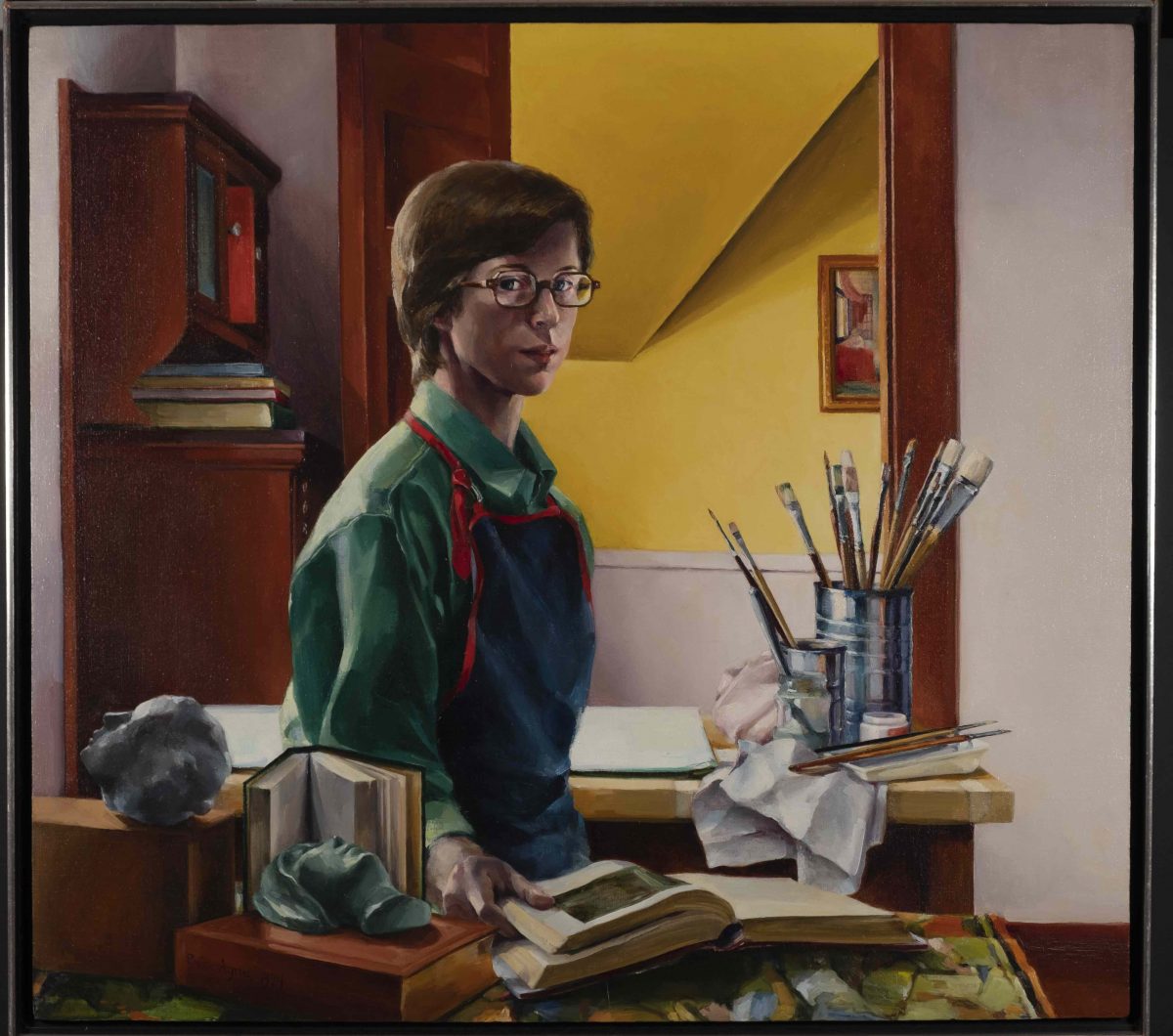 Painting as Mirror (self portrait) by Phyllis Agne
