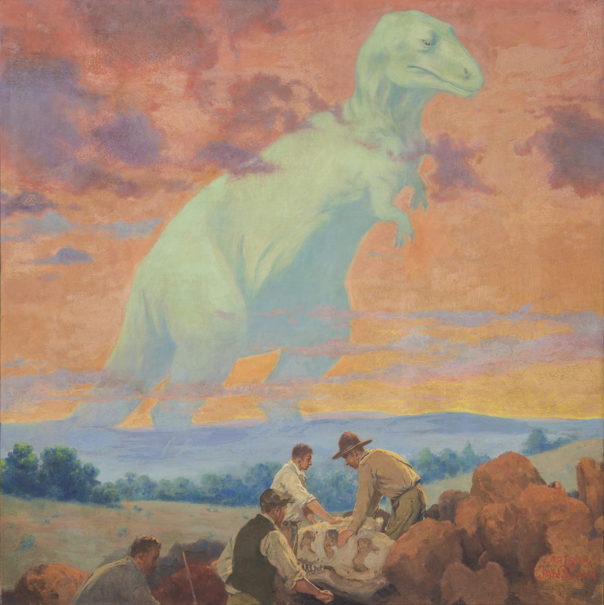 Painting by Arthur Jansson. AMNH Library # 100254345